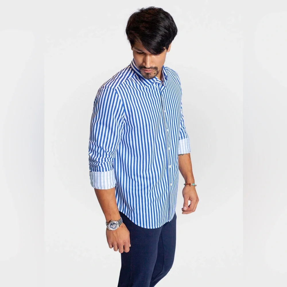 BUKI • The Go Big Stripe Long Sleeve Tech Shirt - Picture 2 of 9